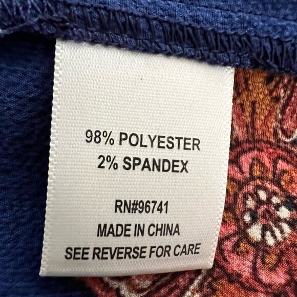 Self Love Womens Blouse Top Multicolor Floral Long Sleeve Ruffled Stretch Tie L - Picture 11 of 11